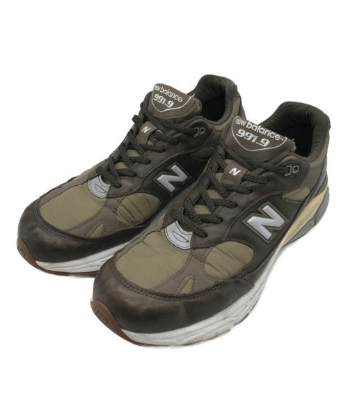 NEW BALANCE（ニューバランス）NEW BALANCE (ニューバランス) ローカットスニーカー グリーン×ブラウン サイズ:28.5cmの古着・服飾アイテム