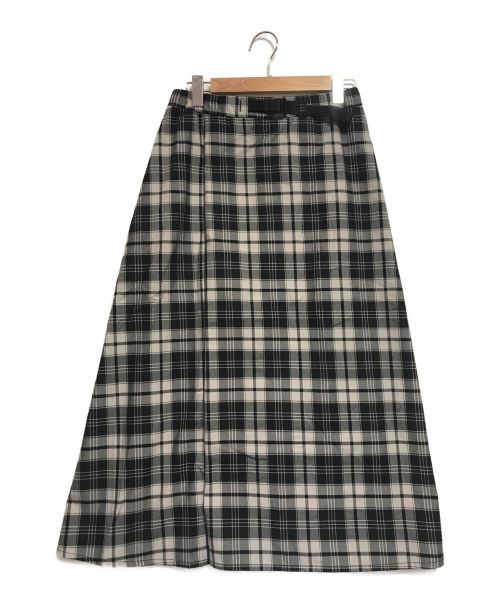 THE NORTHFACE PURPLELABEL（ザ・ノースフェイス パープルレーベル）THE NORTHFACE PURPLELABEL (ザ・ノースフェイス パープルレーベル) TARTAN PLAID FIELD SKIRT ブラック×ベージュ サイズ:WSの古着・服飾アイテム