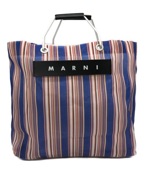 MARNI（マルニ）MARNI (マルニ) MARKET STRIPE BAG ブルー×オレンジの古着・服飾アイテム