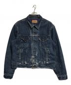 LEVI'Sリーバイス）の古着「80‘S裏地チェックデニムトラッカージャケット」｜インディゴ×ブルー