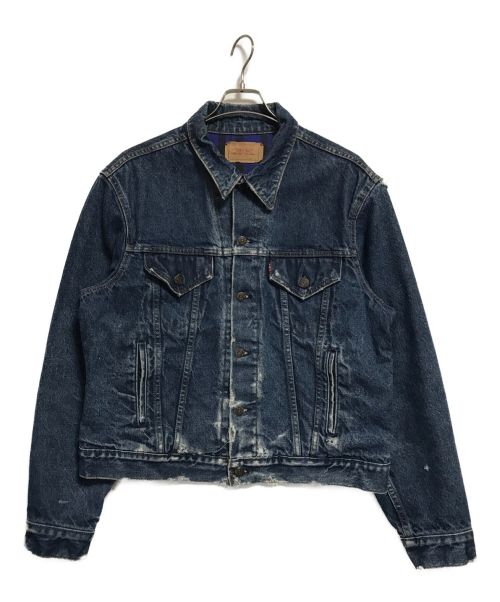 LEVI'S（リーバイス）LEVI'S (リーバイス) 80‘S裏地チェックデニムトラッカージャケット インディゴ×ブルー サイズ:XLの古着・服飾アイテム