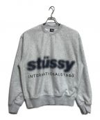 stussyステューシー）の古着「BLUR CREW」｜グレー×ネイビー