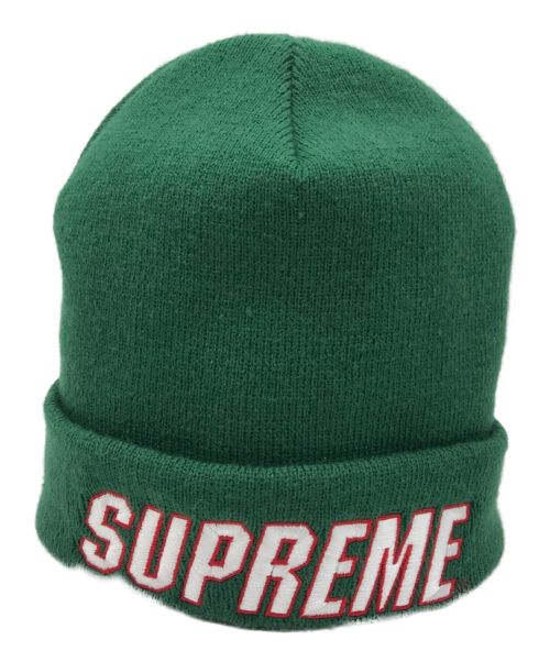 SUPREME（シュプリーム）SUPREME (シュプリーム) Slant Beanie グリーン×レッドの古着・服飾アイテム