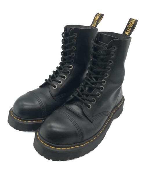 Dr.Martens（ドクターマーチン）Dr.Martens (ドクターマーチン) レザー10アイレット キャップトゥブーツ ブラック サイズ: 8UKの古着・服飾アイテム