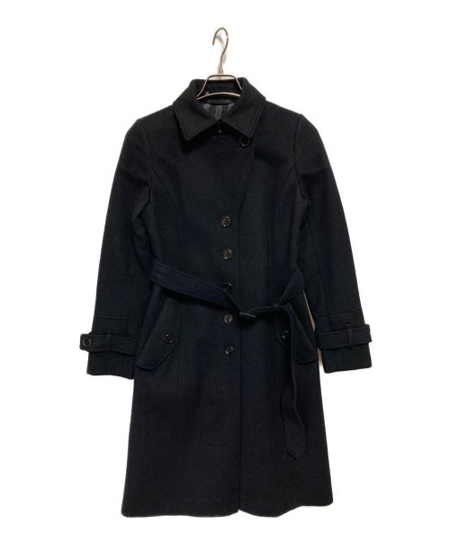 BURBERRY LONDON（バーバリーロンドン）BURBERRY LONDON (バーバリー ロンドン) アンゴラブレンドロングコート ブラック サイズ:SIZE38の古着・服飾アイテム