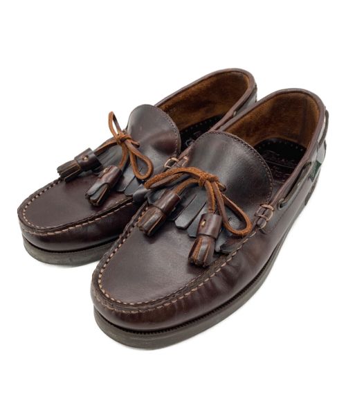 PARABOOT（パラブーツ）PARABOOT (パラブーツ) BEAMS F (ビームスエフ) 別注 キルト タッセル ローファ ブラウン サイズ:SIZE 5の古着・服飾アイテム