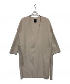 theoryセオリー）の古着「Luxe New Divide Collarless Coat」｜ベージュ