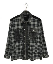 DIESEL（ディーゼル）の古着「切替ジャケット」｜ブラック×グレー