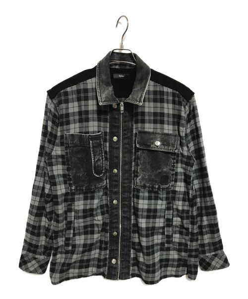 DIESEL（ディーゼル）DIESEL (ディーゼル) 切替ジャケット ブラック×グレー サイズ:下記参照の古着・服飾アイテム