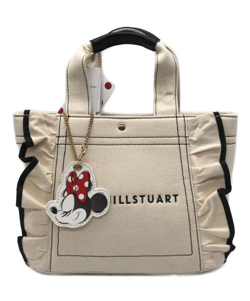 JILL BY JILLSTUART（ジル バイ ジルスチュアート）JILL BY JILLSTUART (ジル バイ ジルスチュアート) DISNEY (ディズニー) キャンバストートバッグ アイボリー×ブラック 未使用品の古着・服飾アイテム