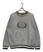 X-LARGEエクストララージ）の古着「RIB LINE CREWNECK SWEAT」｜グレー×グリーン