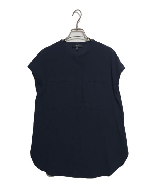theory（セオリー）theory (セオリー) Powder Crepe UTL Shirt F ネイビー サイズ:Sの古着・服飾アイテム