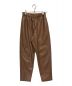 H BEAUTY&YOUTH（エイチ ビューティアンドユース）の古着「FAKE LEATHER TAPERED PANT」｜ブラウン