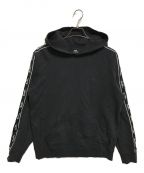 COACHコーチ）の古着「HORSE AND CARRIAGE TAPE HOODIE」｜ブラック