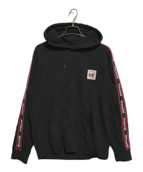 COACH（コーチ）COACH (コーチ) PULL OVER HOODIE IN ORGANIC COTTON ブラック サイズ:Lの古着・服飾アイテム