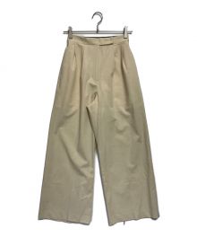 THINGS THAT MATTER（シングスザットマター）の古着「T/R DOUBLE TUCK WIDE PANTS」｜ベージュ