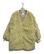 THINK FURシンクファー）の古着「Fur×Knit Medium Cardigan」｜ベージュ