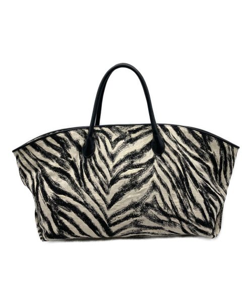 SHiME（シィメ）SHiME (シィメ) DEVEAUX (デヴォー) ZEBRAⅡ MAXI TOTE ホワイト×ブラックの古着・服飾アイテム