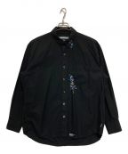 NEIGHBORHOODネイバーフッド）の古着「DRIP EMBROIDERY L/S SHIRT」｜ブラック