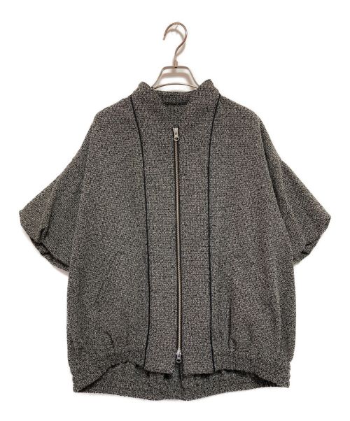 Louren（ローレン）louren (ローレン) S/Sジップカーディガン ブラック サイズ:FREEの古着・服飾アイテム