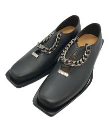 MIKAGE SHIN×SONSHINBAL（ミカゲ シン×ソンシンバル）の古着「Open Slit Chain Slip-on」｜ブラック