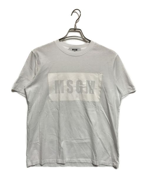 MSGM（エムエスジーエム）MSGM (エムエスジーエム) プリントTシャツ ホワイト サイズ:Lの古着・服飾アイテム