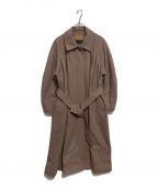 AMeLIEアメリ）の古着「UND FRONT GATHER OPEN SLEEVE COAT」｜ブラウン