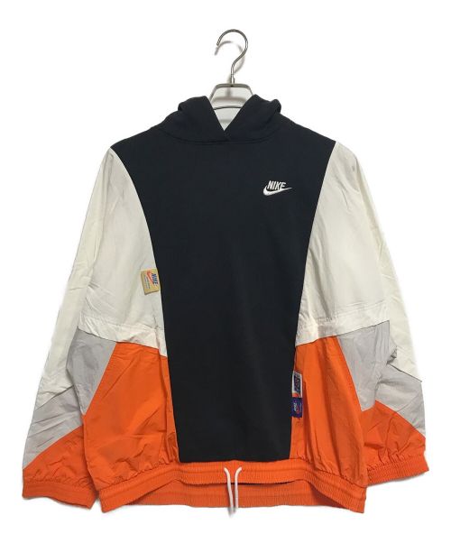 NIKE（ナイキ）NIKE (ナイキ) 切替パーカー ブラック×オレンジ サイズ:Lの古着・服飾アイテム