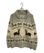 CANADIAN SWEATERカナディアンセーター）の古着「カウチンジップカーディガン」｜アイボリー