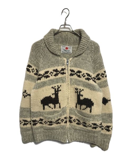 CANADIAN SWEATER（カナディアンセーター）CANADIAN SWEATER (カナディアンセーター) カウチンジップカーディガン アイボリー サイズ:不明の古着・服飾アイテム