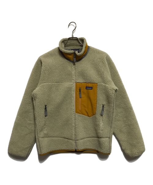 Patagonia（パタゴニア）Patagonia (パタゴニア) CLASSIC RETRO X JACKET ベージュ×イエロー サイズ:Mの古着・服飾アイテム