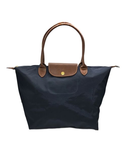 LONGCHAMP（ロンシャン）LONGCHAMP (ロンシャン) 舟形トートバッグ ネイビーの古着・服飾アイテム