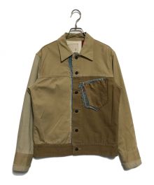 LEVI'S REDLOOP（リーバイスレッドループ）の古着「再構築トラッカージャケット」｜ベージュ×インディゴ