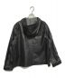 MERION (メリオン) ラムレザーフーデッドジャケット ブラック サイズ:SIZE 15 未使用品：9000円