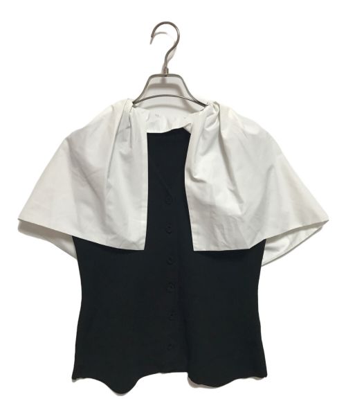 CELFORD（セルフォード）CELFORD (セルフォード) ケープ付きニットベスト ブラック サイズ:SIZE 36の古着・服飾アイテム