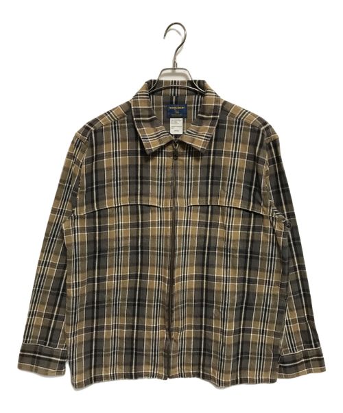 WOOLRICH（ウールリッチ）WOOLRICH (ウールリッチ) ジップブルゾン ブラウン サイズ:Lの古着・服飾アイテム