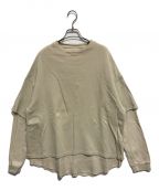 TODAYFULトゥデイフル）の古着「Layered Cotton Sweat」｜ベージュ