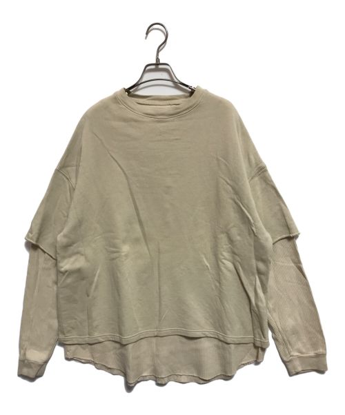 TODAYFUL（トゥデイフル）TODAYFUL (トゥデイフル) Layered Cotton Sweat ベージュ サイズ:FREEの古着・服飾アイテム