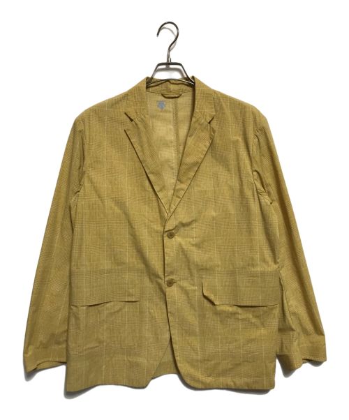 DESCENTE PAUSE（デサントポーズ）DESCENTE PAUSE (デサントポーズ) GLEN CHECK JACKET イエロー サイズ:Lの古着・服飾アイテム