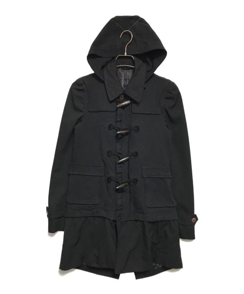 COMME des GARCONS HOMME PLUS（コムデギャルソンオムプリュス）COMME des GARCONS HOMME PLUS (コムデギャルソンオムプリュス) 縮絨ダッフルコート ブラック サイズ:XSの古着・服飾アイテム