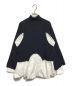 ENFOLD (エンフォルド) NouvelleFine LayeredBalloon PULLOVER ネイビー×ホワイト サイズ:SIZE 38：14000円