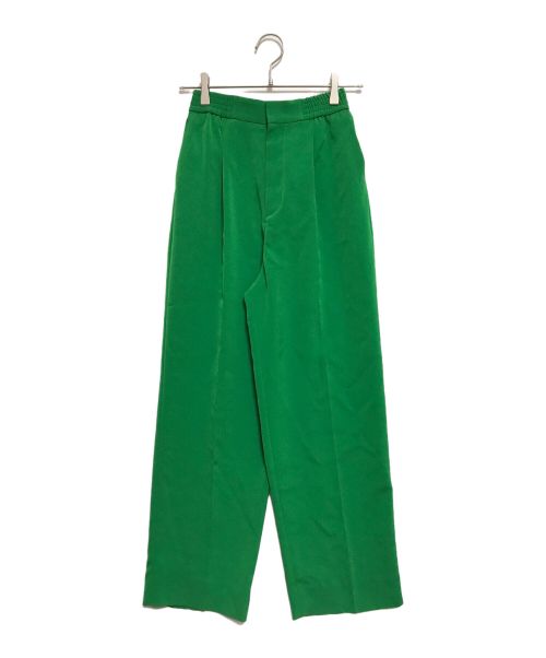 edition（エディション）edition (エディション) バックサテンジョーゼットパンツ グリーン サイズ:SIZE 34の古着・服飾アイテム