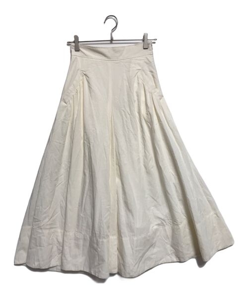La TOTALITE（ラ ト―タリテ）La TOTALITE (ラ ト―タリテ) MAKI KANEKOコラボ フレアギャザースカート ホワイト サイズ:SIZE 36の古着・服飾アイテム