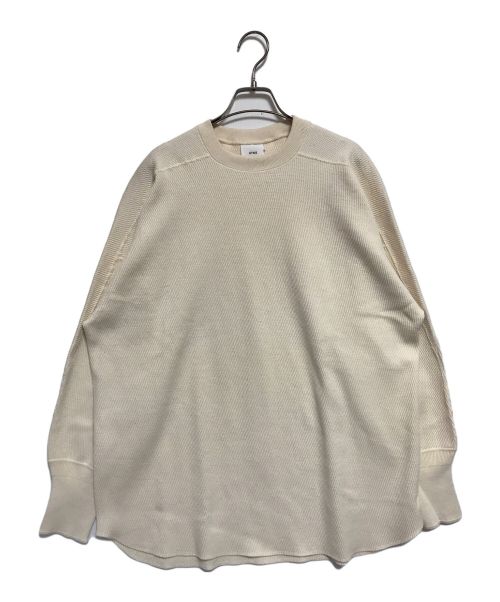 HYKE（ハイク）HYKE (ハイク) THERMAL SHIRT BIG FIT ベージュ サイズ:SIZE 1 未使用品の古着・服飾アイテム