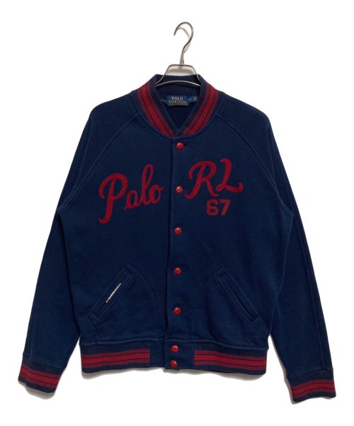 POLO RALPH LAUREN（ポロ・ラルフローレン）POLO RALPH LAUREN (ポロ・ラルフローレン) スウェットジャケット ネイビー×レッド サイズ:Lの古着・服飾アイテム