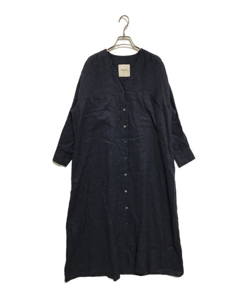 LESSAGE（レサージュ）LESSAGE (レサージュ) リネンシャツワンピース ネイビー サイズ:SIZE 38の古着・服飾アイテム