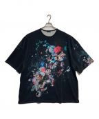 LAD MUSICIANラッドミュージシャン）の古着「SUPER BIG T-SHIRT 14/1 T-CLOTH INKJET (FLOWER)」｜ブラック