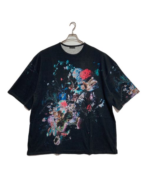 LAD MUSICIAN（ラッドミュージシャン）LAD MUSICIAN (ラッドミュージシャン) SUPER BIG T-SHIRT 14/1 T-CLOTH INKJET (FLOWER) ブラック サイズ:下記参照の古着・服飾アイテム