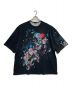 LAD MUSICIAN（ラッドミュージシャン）の古着「SUPER BIG T-SHIRT 14/1 T-CLOTH INKJET (FLOWER)」｜ブラック