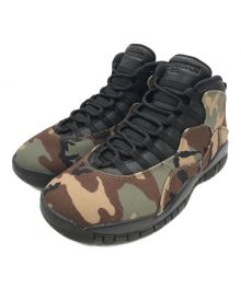 NIKE（ナイキ）の古着「Air Jordan 10 "Woodlamd Camo"」｜オリーブ×ブラウン